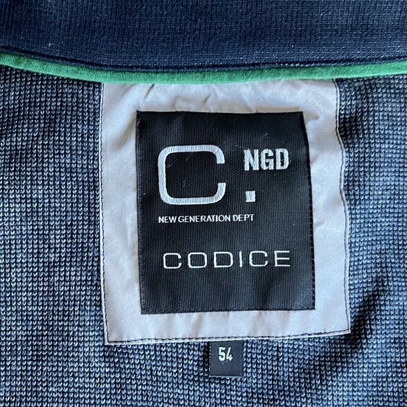 codice Men's Luxury Full Zipper Lightweight Jacket Mock Neck Navy 54 L XL - Picture 7 of 10